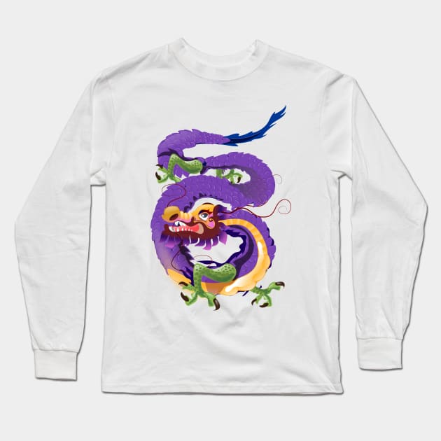 China Dragon Long Sleeve T-Shirt by nickemporium1